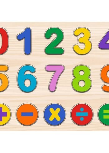 Wooden number puzzle for kids